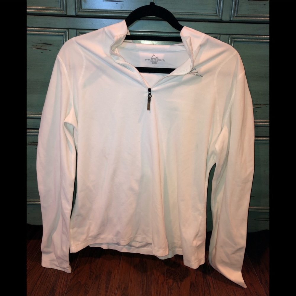 Long sleeve white sweater